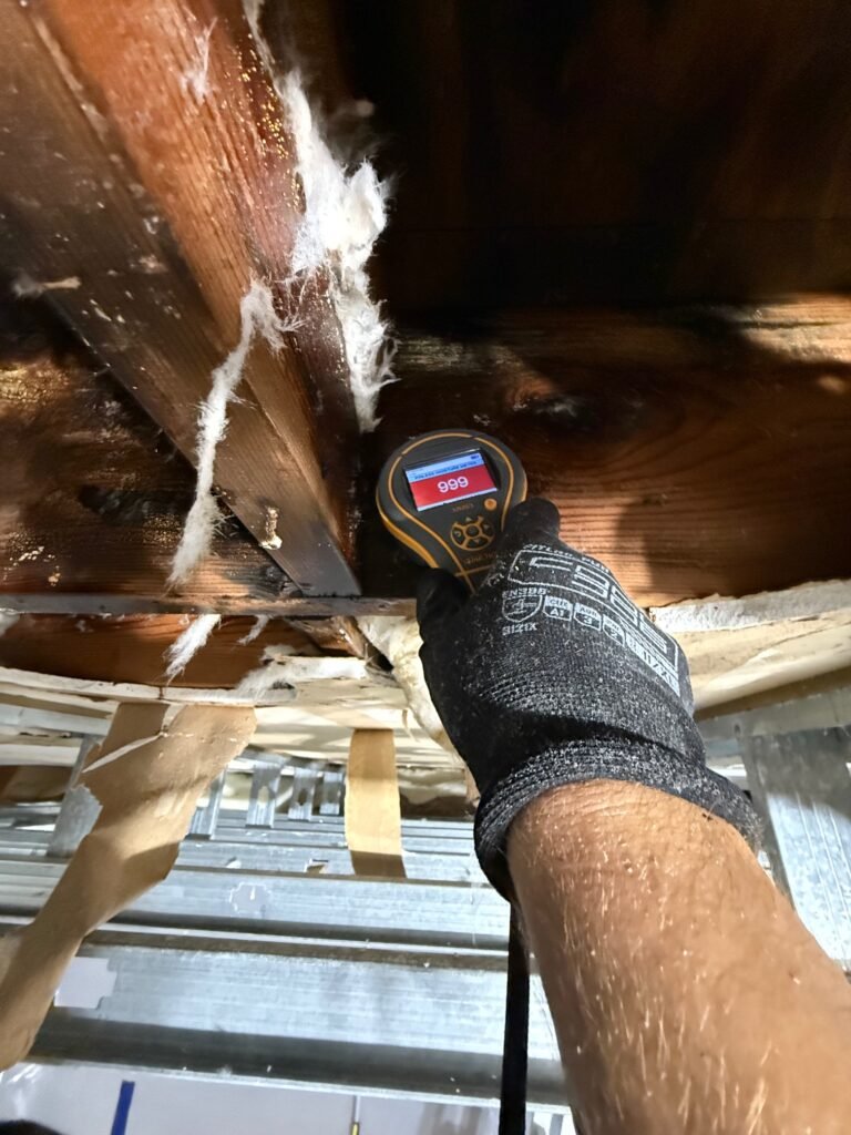 North Hollywood Damage Restoration Services | Onsite Pro 7 high moisture readings in ceiling