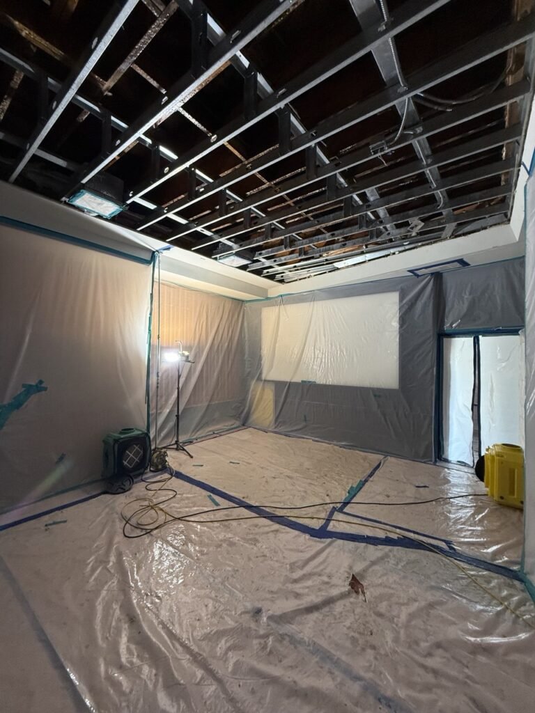 North Hollywood Damage Restoration Services | Onsite Pro 24 Contained area for mold mitigation