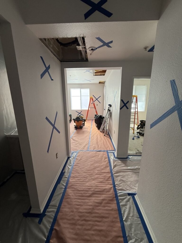 North Hollywood Damage Restoration Services | Onsite Pro 11 prep work before demo for water damage