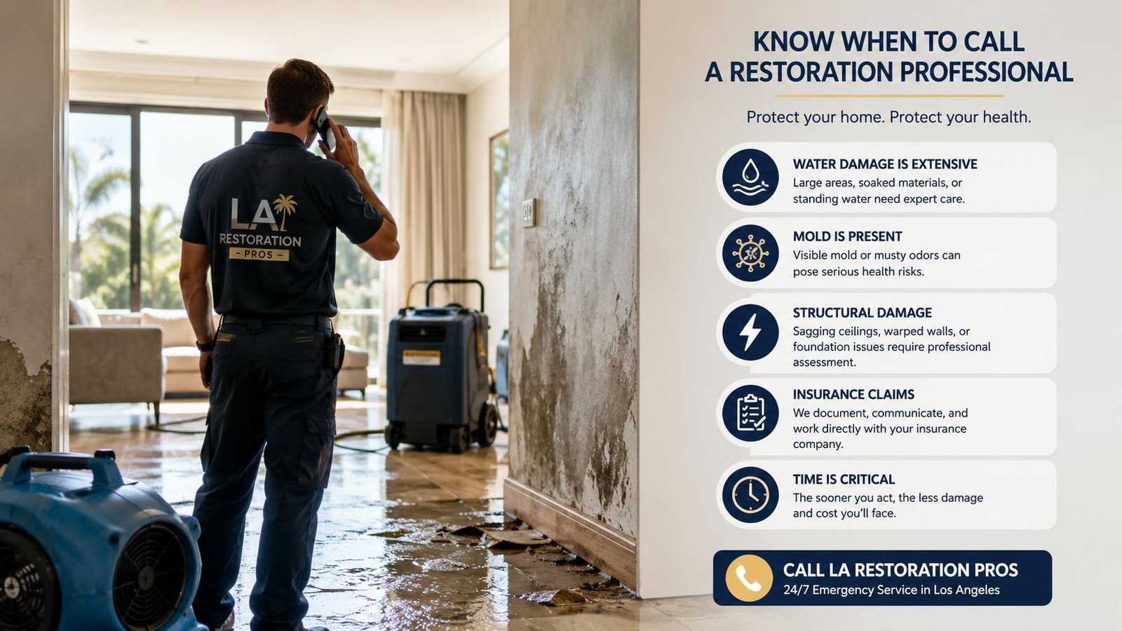 When to Stop and Call a Restoration Pro in Los Angeles