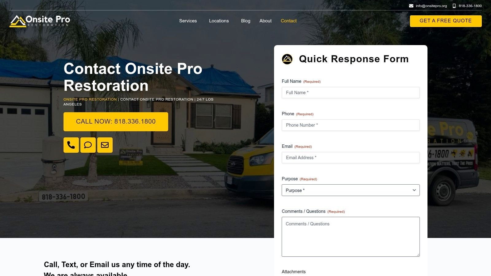 Screenshot from https://onsitepro.org/contact-us/