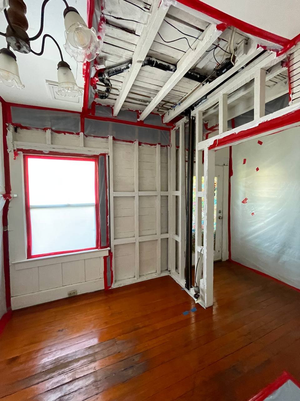 encapsulation of living area walls and ceiling