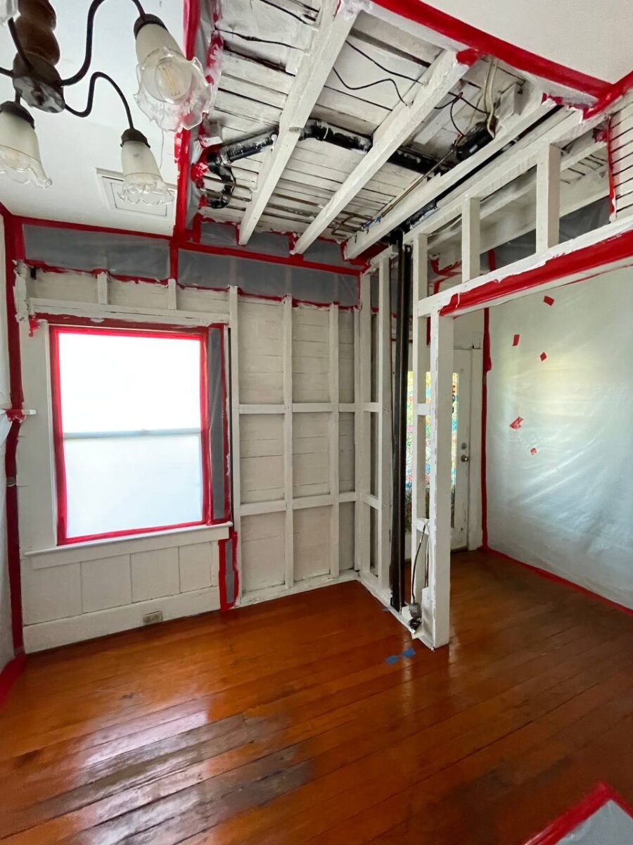 Calabasas Damage Restoration 2 Encapsulation Of Living Area Walls And Ceiling